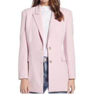 Something Navy Slouchy Power Pink Oversized Blazer